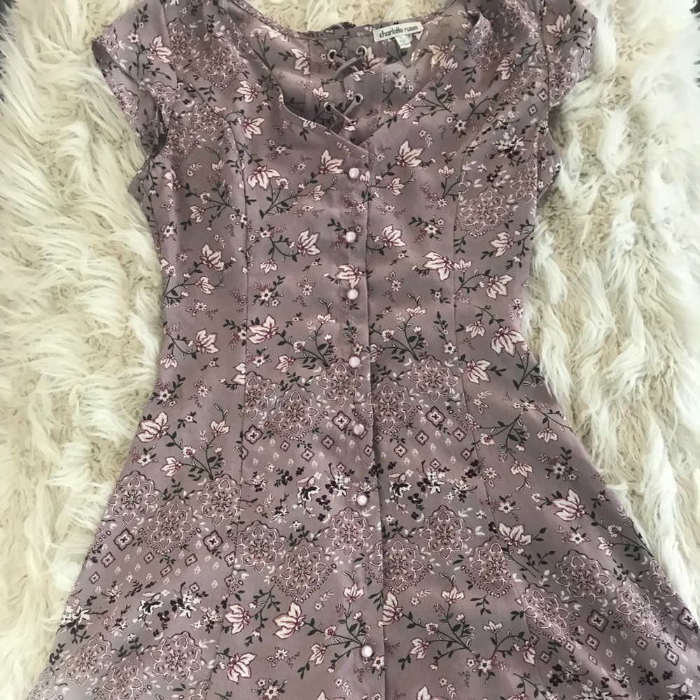 A Charlotte Russe purple floral dress